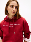 Κόκκινο Hoody Με Κεντητό Λογότυπο  Γυναίκες