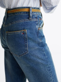 Blue High Rise Relaxed Bootcut Jeans  Women