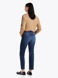 Blue Faded High Rise Slim Ankle Jeans  Women