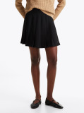 Black Pleated Mini Skirt  Women