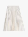 White Pleated Midi Skirt  Women