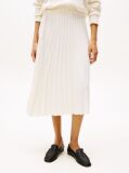White Pleated Midi Skirt  Women