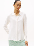 Beige Concealed Placket Relaxed Shirt  Women