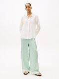 Beige Concealed Placket Relaxed Shirt  Women