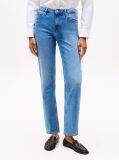 Blue Faded Mid Rise Straight Leg Jeans  Women