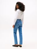 Blue Faded Mid Rise Straight Leg Jeans  Women