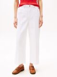 White High Rise Wide Leg Ankle Jeans  Women