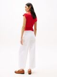 White High Rise Wide Leg Ankle Jeans  Women