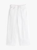 White High Rise Wide Leg Ankle Jeans  Women