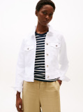 White White Slim Denim Jacket  Women