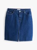 Μπλε Μίνι Denim Φούστα Σε Ίσια Γραμμή  Γυναίκες