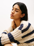 Multi Linen Blend Cable Knit Relaxed Jumper  Women