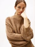 Brown Oversized Mock Neck Jumper  Women
