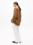 Brown Oversized Mock Neck Jumper  Women