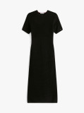 Black Pointelle Crochet Maxi Jumper Dress  Women
