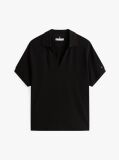 Black Relaxed Polo Shirt  Women