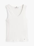White Contrast Slim Tank Top  Women