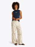 Blue Slim Fit Stripe Top  Women