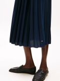 Blue Pleated Fit And Flare Midi Dress  Women