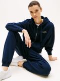 Μπλε Hoody Με Φερμουάρ Και Λογότυπο  Γυναίκες