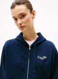 Μπλε Hoody Με Φερμουάρ Και Λογότυπο  Γυναίκες