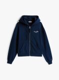 Μπλε Hoody Με Φερμουάρ Και Λογότυπο  Γυναίκες