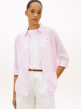 Pink Regular Fit Linen Shirt  Women