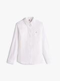 White Regular Fit Linen Shirt  Women