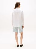 White Regular Fit Linen Shirt  Women