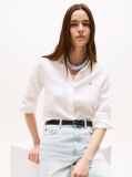 White Regular Fit Linen Shirt  Women