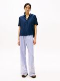 Blue Relaxed Fit Short Sleeve Shirt  Women