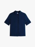Blue Relaxed Fit Short Sleeve Shirt  Women
