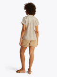 Multi Relaxed Fit Short Sleeve Linen Blouse  Women