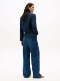 Blue Gold-Tone Button Slim Jacket  Women