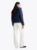 Blue Lightweight Down Glossy Puffer Jacket  Women