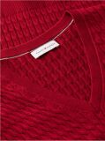 Red Cable Knit V-Neck Jumper  Women