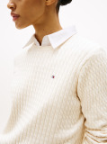 Beige Fine Cable Knit Jumper  Women