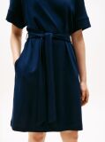 Blue Belted Short Sleeve Mini Dress  Women