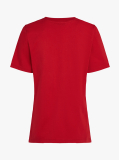 Red Contrast Flag T-Shirt  Women