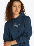 Μπλε Hoody Με Κεντητό Σημαιάκι  Γυναίκες