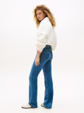 Blue Mid Rise Bootcut Jeans  Women
