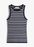 Multi Cable Knit Sleeveless Slim Jumper  Women