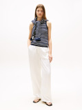 Multi Cable Knit Sleeveless Slim Jumper  Women