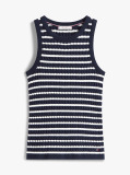 Multi Cable Knit Sleeveless Slim Jumper  Women
