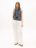 Multi Cable Knit Sleeveless Slim Jumper  Women