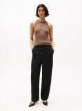 Brown Cable Knit Sleeveless Slim Jumper  Women