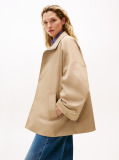 Beige Water Repellent Oversized Car Coat  Women