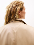 Beige Water Repellent Oversized Car Coat  Women