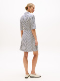 Multi Twill Short Sleeve Knot Short Dress  Women