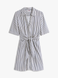 Multi Twill Short Sleeve Knot Short Dress  Women